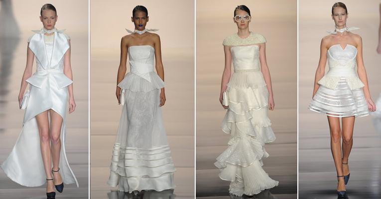 Desfile do SPFW inspira vestido de noiva fashion
