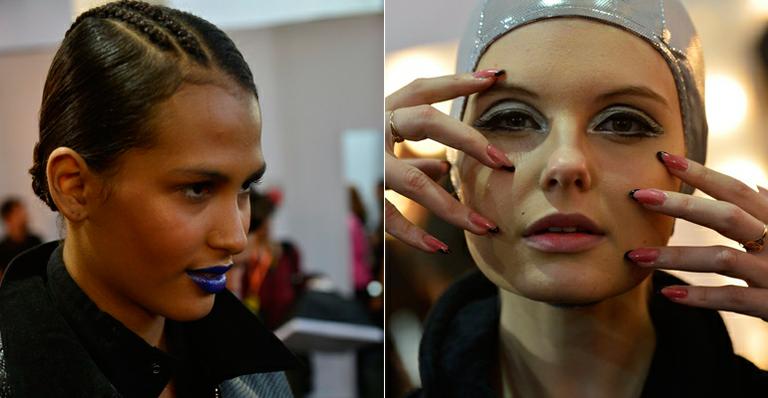 Cabelo preso e unha colorida são destaques de beleza no 2º dia do SPFW