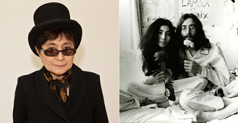 Yoko Ono pede paz no dia em que celebraria 44º aniversário de casamento com John Lennon