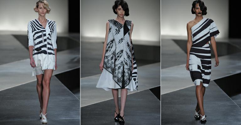 Alexandre Herchcovitch aposta na combinação preto e branco no SPFW