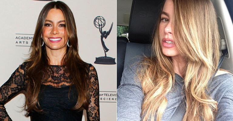 Sofia Vergara muda visual e fica loira