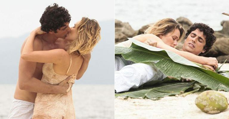 ‘Guerra dos Sexos’: Juliana e Nando se beijam em ilha
