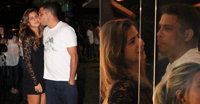 Ronaldo Nazário e Paula Morais namoram na noite do Rio de Janeiro
