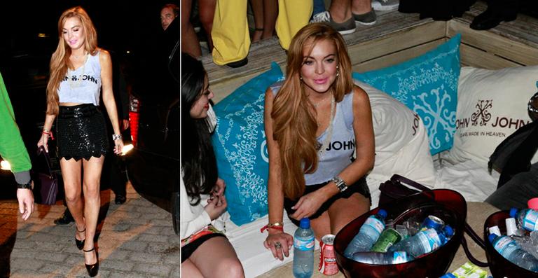 Em Florianópolis, Lindsay Lohan curte balada sem bebida alcoólica