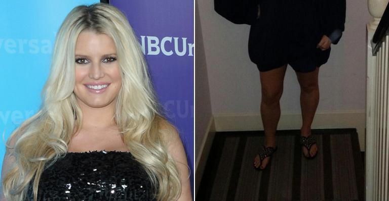 Jessica Simpson aposenta os sapatos de salto alto por causa da gravidez