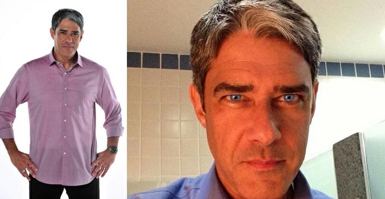 William Bonner aparece com olhos azuis em foto