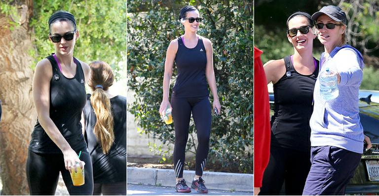 Katy Perry se exercita pelas ruas de L.A.