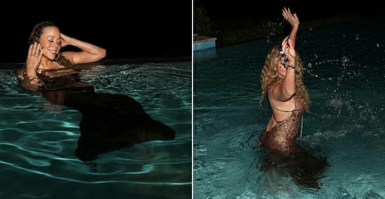 ‘Um momento sereia na água morna’, diz Mariah Carey sobre sessão de fotos