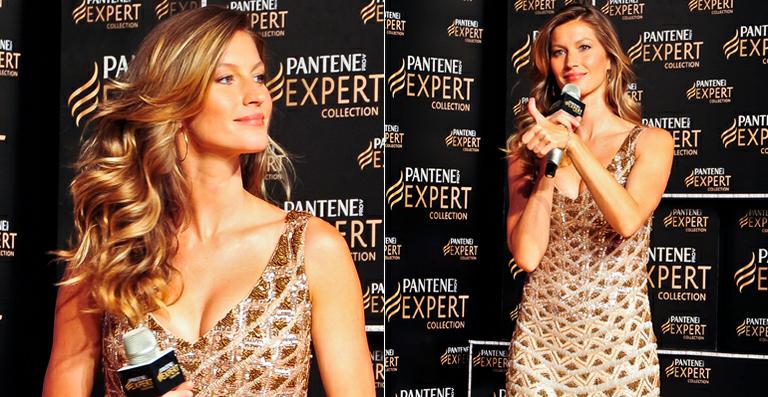 Em evento de beleza, Gisele Bündchen diz que está com ‘os hormônios enlouquecidos’
