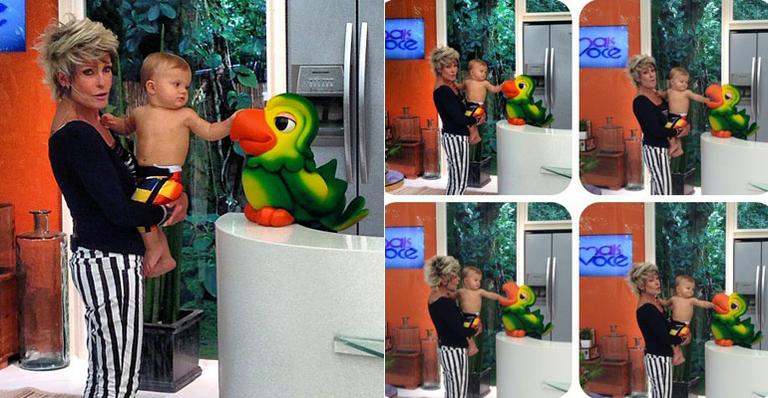 Ana Maria Braga recebe visita do neto no ‘Mais Você’