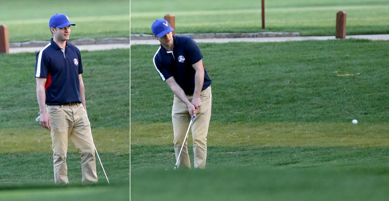 Justin Timberlake pratica golfe na Califórnia