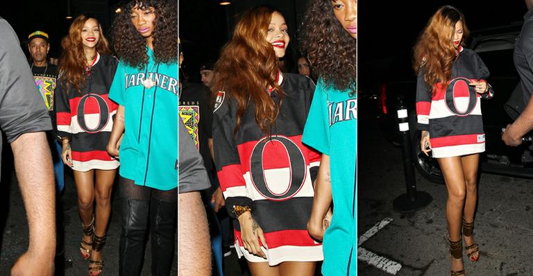 Rihanna curte vida de solteira novamente