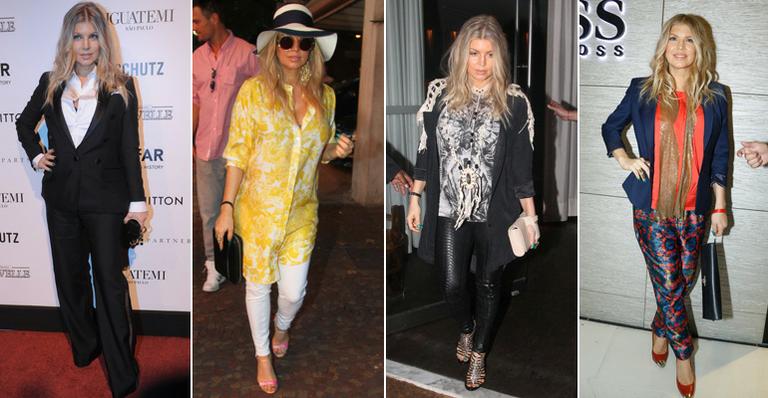 Confira os looks da Fergie durante sua passagem pelo Brasil