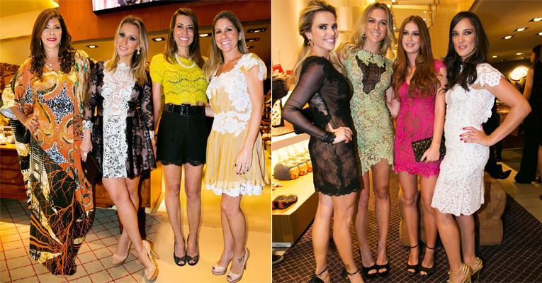 Beldades se encontram em lançamento fashion