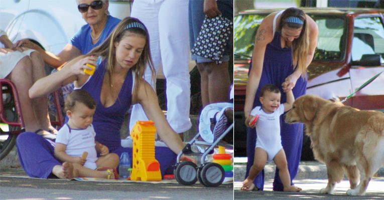 A alegria de Luana Piovani com o filho Dom