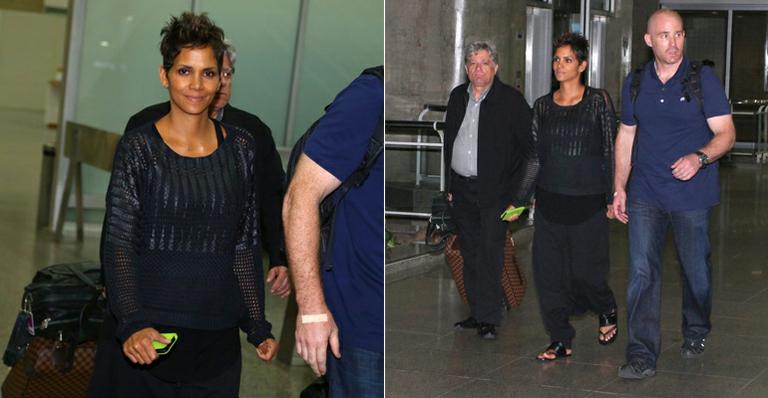 Halle Berry chega ao Brasil para promover filme