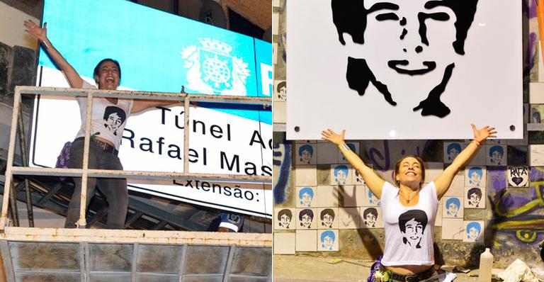 Cissa Guimarães inaugura túnel em homenagem ao filho Rafael Mascarenhas