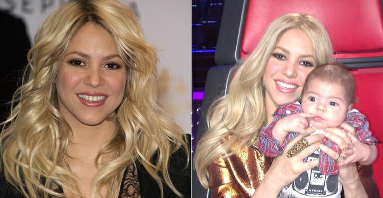 Shakira leva o filho para a gravação do ‘The Voice USA’