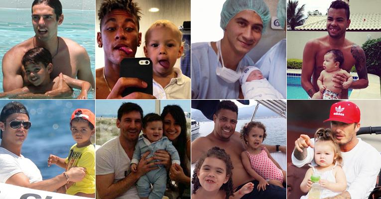 Veja jogadores de futebol que se derretem por seus filhos