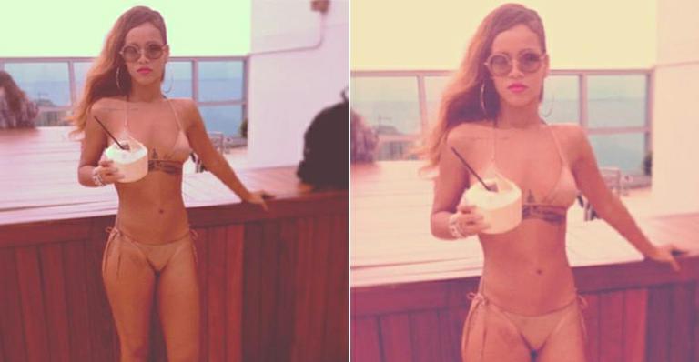 Rihanna exibe boa forma ao posar de biquíni: ‘Este foi eleito um dos meus favoritos’