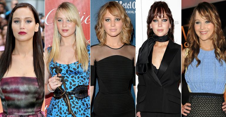 Confira as transformações nos cabelos de Jennifer Lawrence
