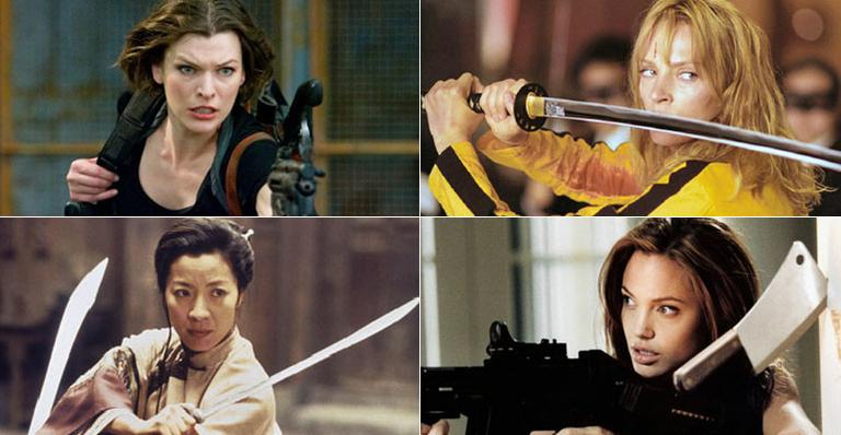 Angelina Jolie, Uma Thurman e outras poderosas estrelas de filmes de ação