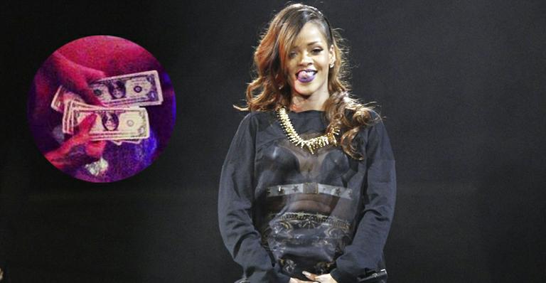 Rihanna esbanja dinheiro e distribui mais de R$ 15 mil para strippers