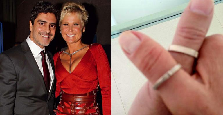 Xuxa e Junno Andrade começam a usar aliança de compromisso