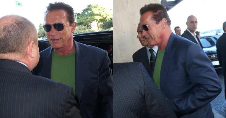 Arnold Schwarzenegger desembarca no Rio para participar de evento de fisiculturismo