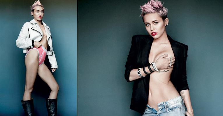 Miley Cyrus faz ensaio ousado para revista