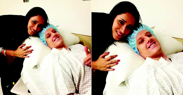 Murilo passa por cirurgia no dia do aniversário e ganha carinho da esposa, Jaqueline