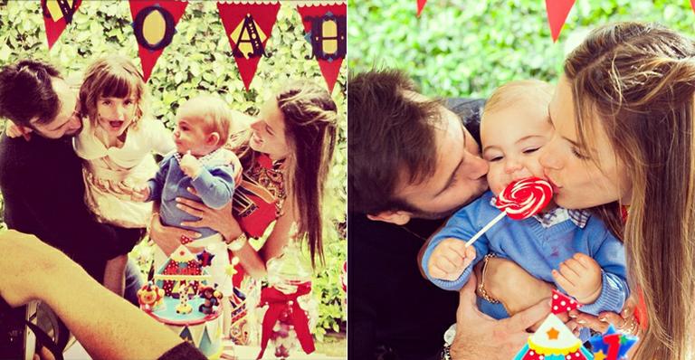 Alessandra Ambrosio festeja primeiro aniversário do caçula, Noah