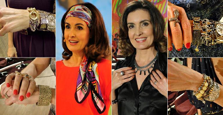 Fátima Bernardes aposta nos acessórios no programa ‘Encontro’