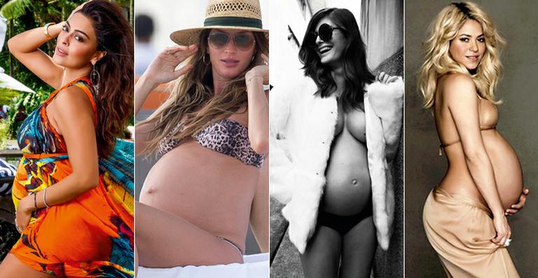 Relembre as fotos das famosas quando estavam grávidas