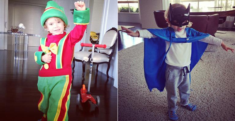 Filho de Adriane Galisteu se veste de Batman e Patati Patatá