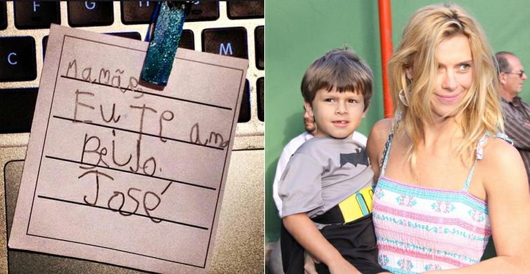 Carolina Dieckmann ganha fofo bilhete do filho José, seu caçulinha
