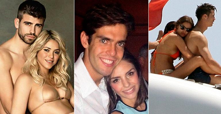 Confira imagens de jogadores de futebol em momentos românticos com suas amadas