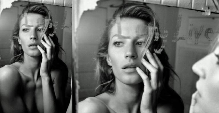 Gisele Bündchen faz foto artística no espelho