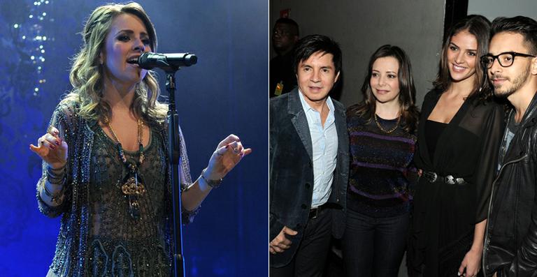 Sandy recebe a família em show da nova turnê em SP