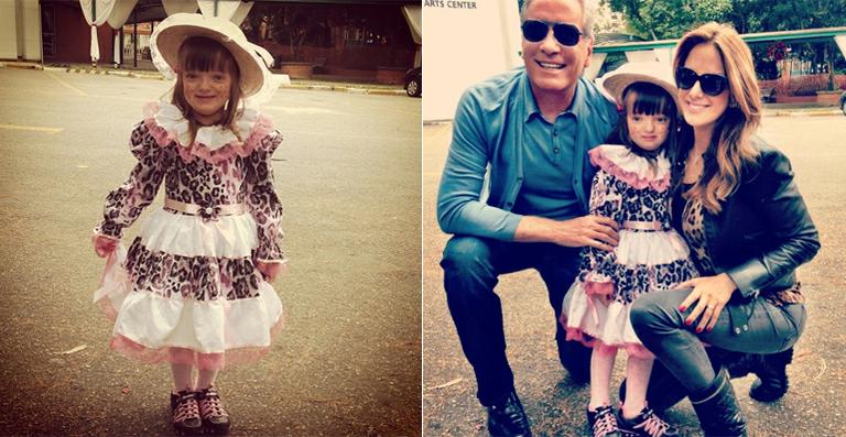 O estilo ‘caipira fashion’ de Rafaella Justus na festa junina da escola
