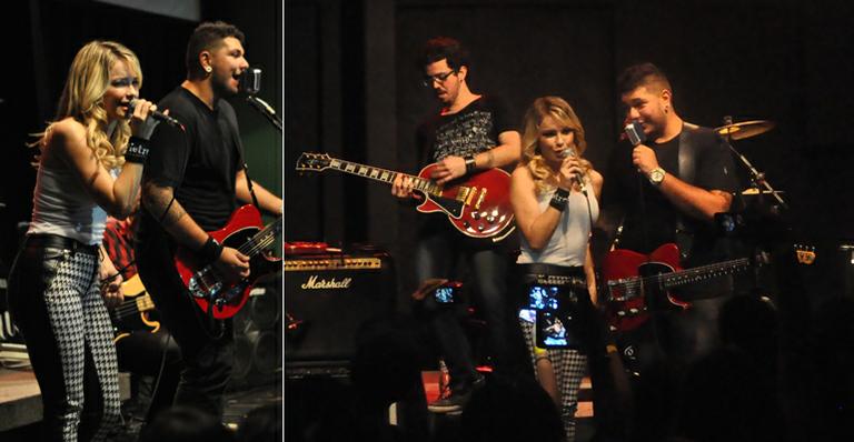 Lua Blanco canta em show da banda Pietros