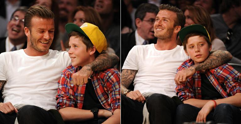 Brooklyn segue os passos de David Beckham nos gramados