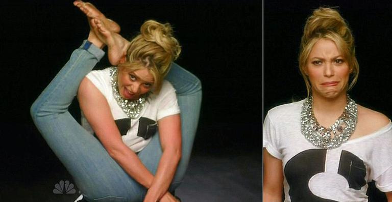Shakira mostra habilidade como contorcionista