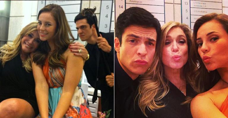 Susana Vieira, Paolla Oliveira e Mateus Solano brincam nos bastidores de ‘Amor à Vida’