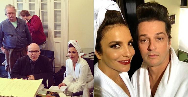 Ivete Sangalo publica fotos nos bastidores do filme ‘Crô’