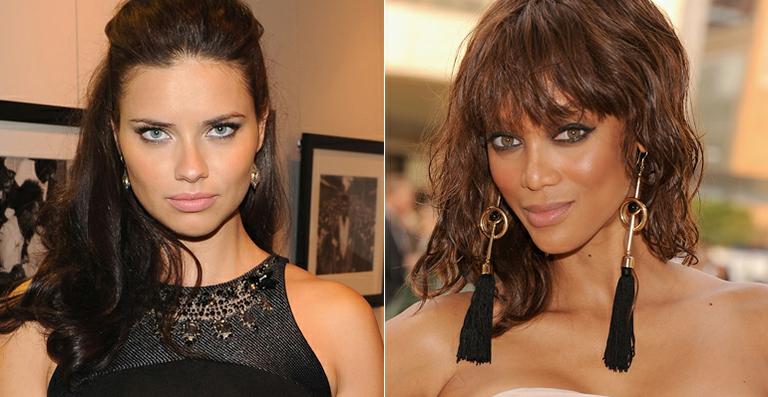 Adriana Lima recebe conselhos de Tyra Banks em sua carreira de modelo