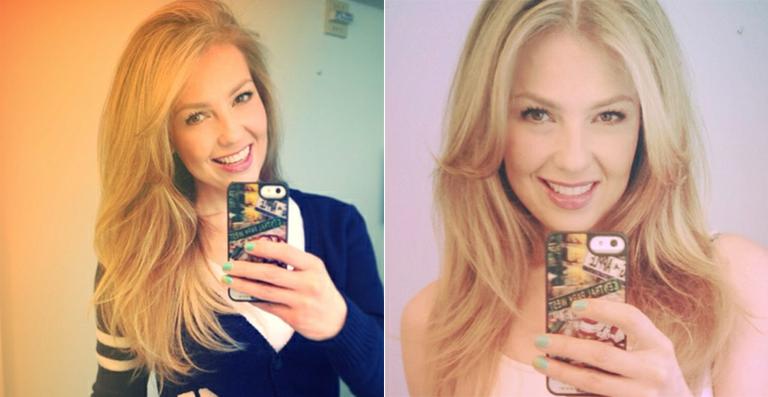 Thalia fica loiríssima e mostra o look para os fãs