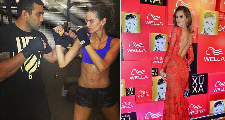 Izabel Goulart exibe barriga malhada