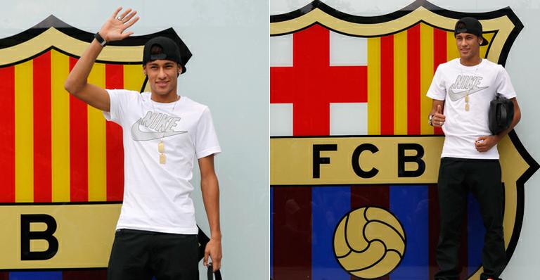 Neymar mostra primeira foto no Barcelona