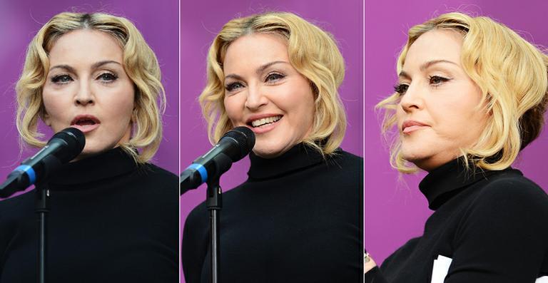 Madonna chama a atenção com o rosto inchado